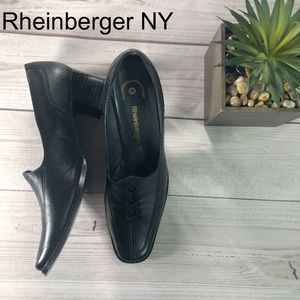Rheinberger NY Black Leather Shoes Size 9
